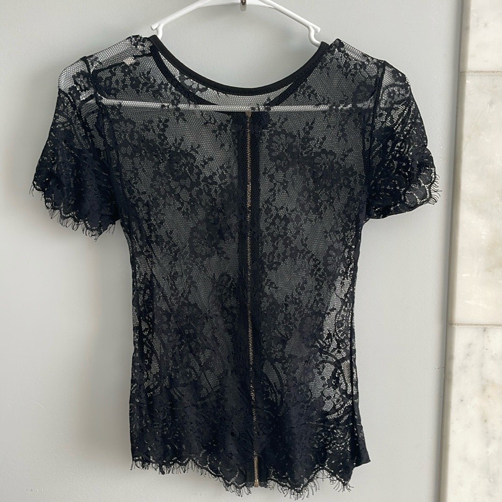 Lace sheer top
